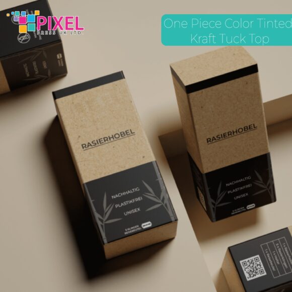 one piece color tinted kraft tuck top gift boxes - Image 2