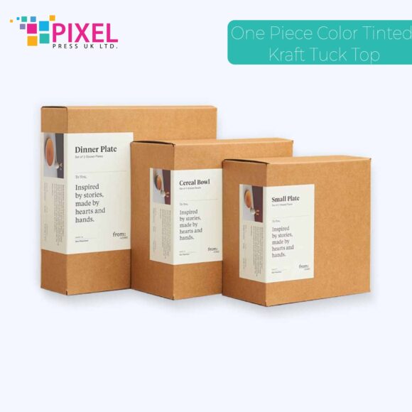 one piece color tinted kraft tuck top gift boxes - Image 3