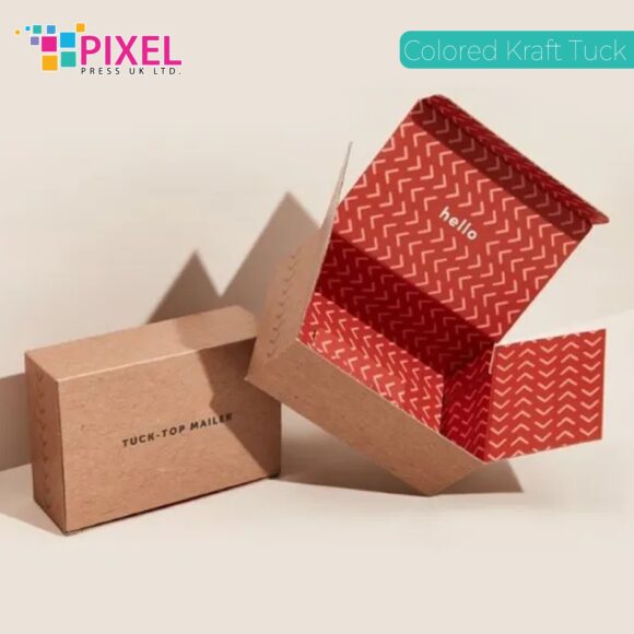 colored kraft tuck gift boxes 5x5x5 - Image 3