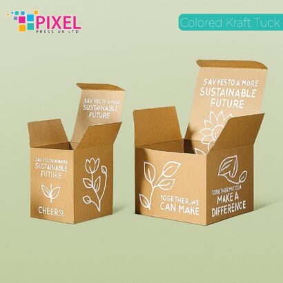 colored kraft tuck gift boxes 5x5x5